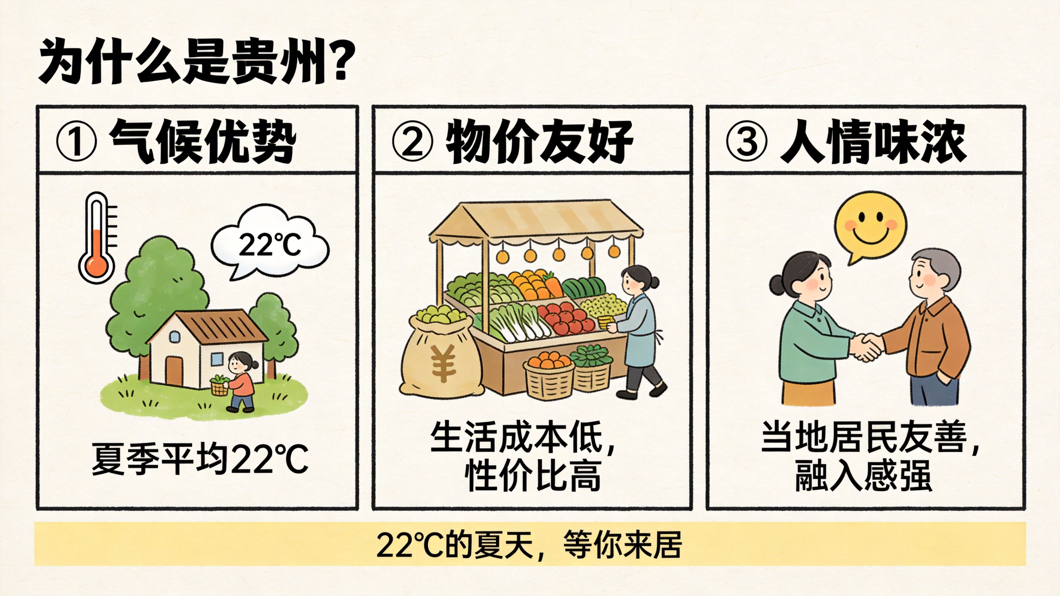 AI绘黔旅丨旅居贵州：在22℃的夏天里，安放你的第二人生(图3)
