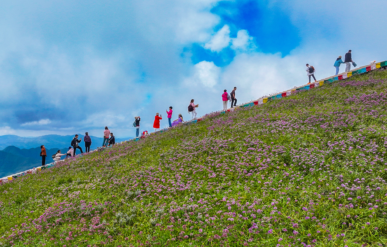 秋染黔山别样红(图9) 游客在赫章县阿西里西·韭菜坪景区游览。(李华摄).jpg
